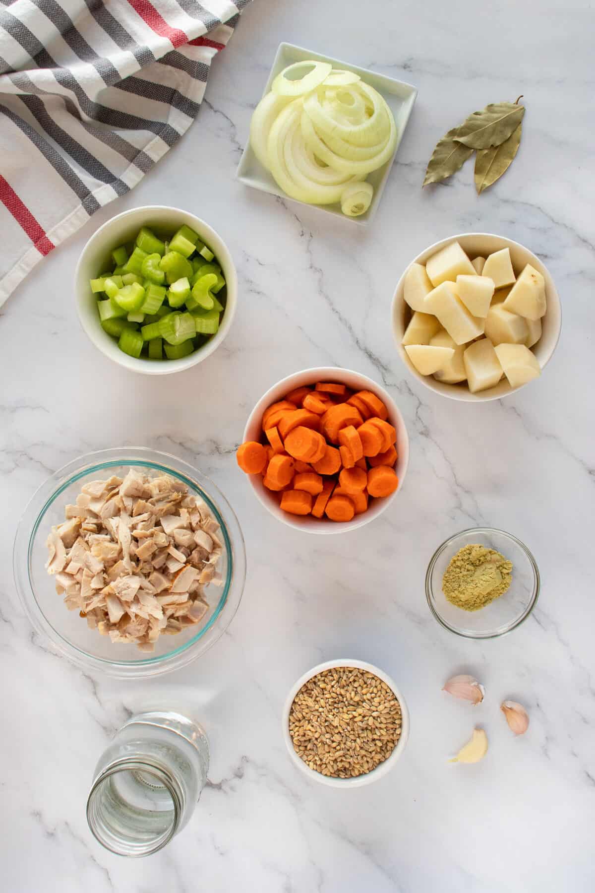 ingredients for chicken barley soup