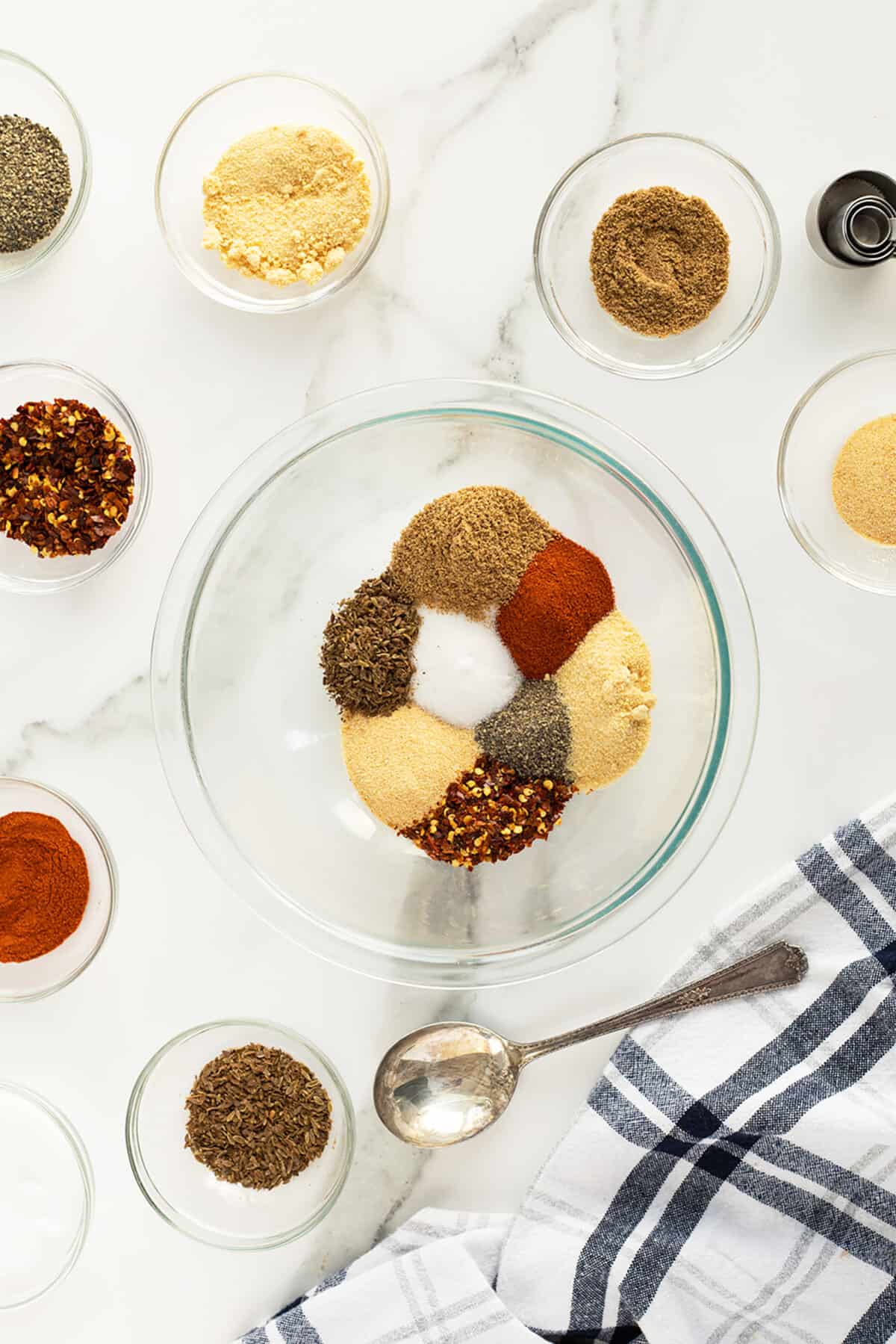 montreal steak seasoning spices poured in a large bowl