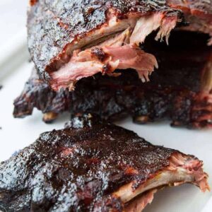 Close up of Smoky Whisky Sliced Ribs