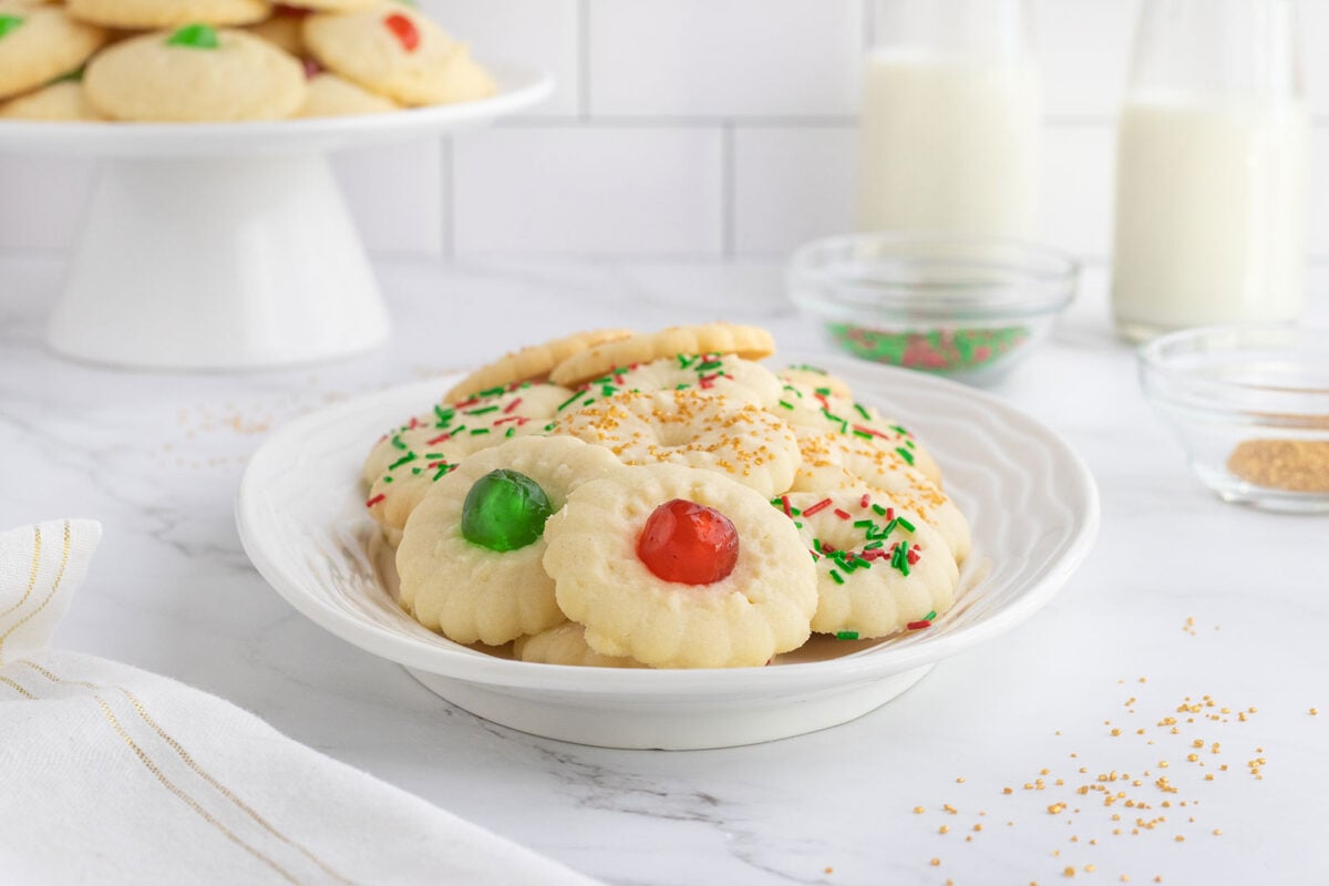 a plate of whipped shortbread