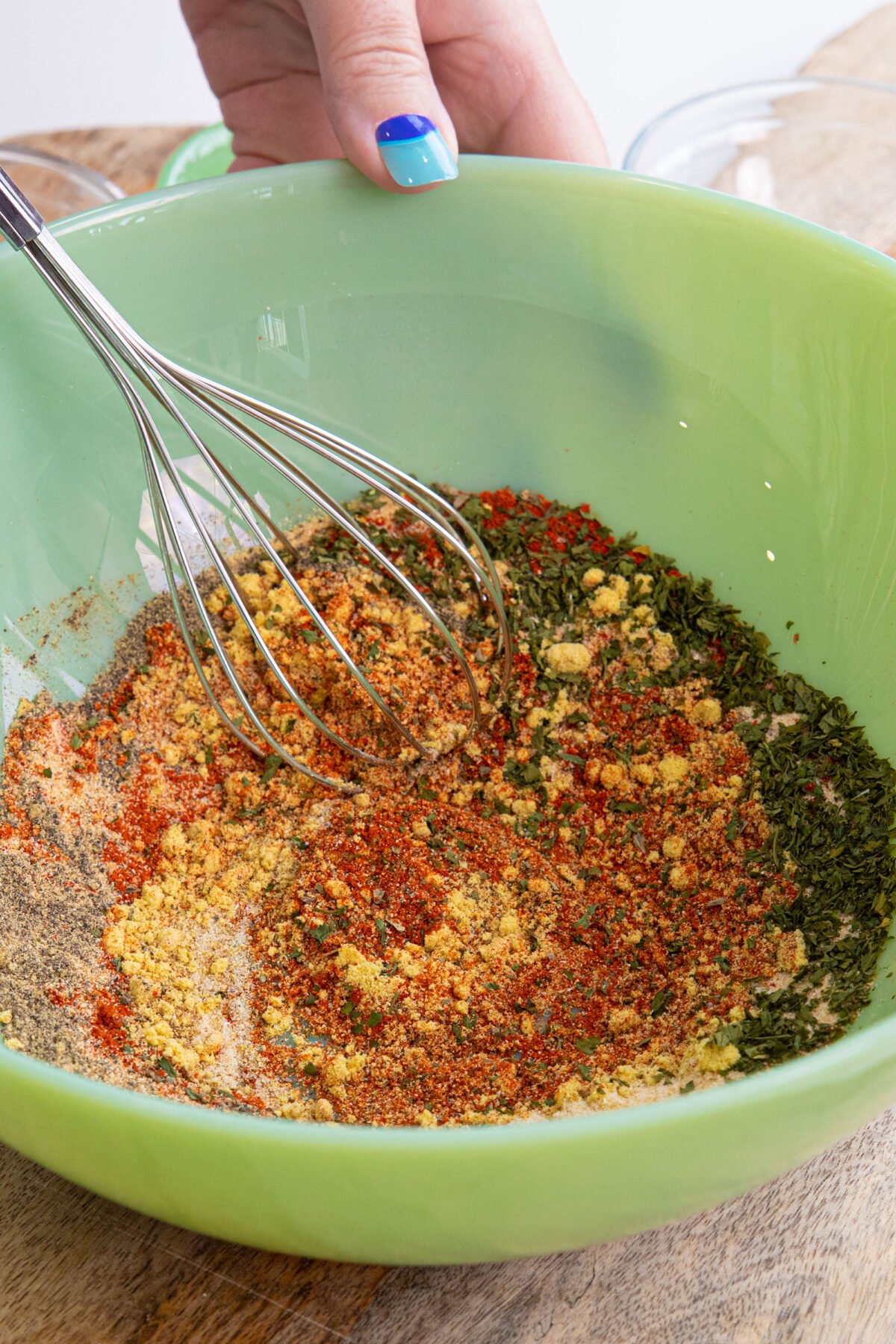 whisking seasonings for meatloaf