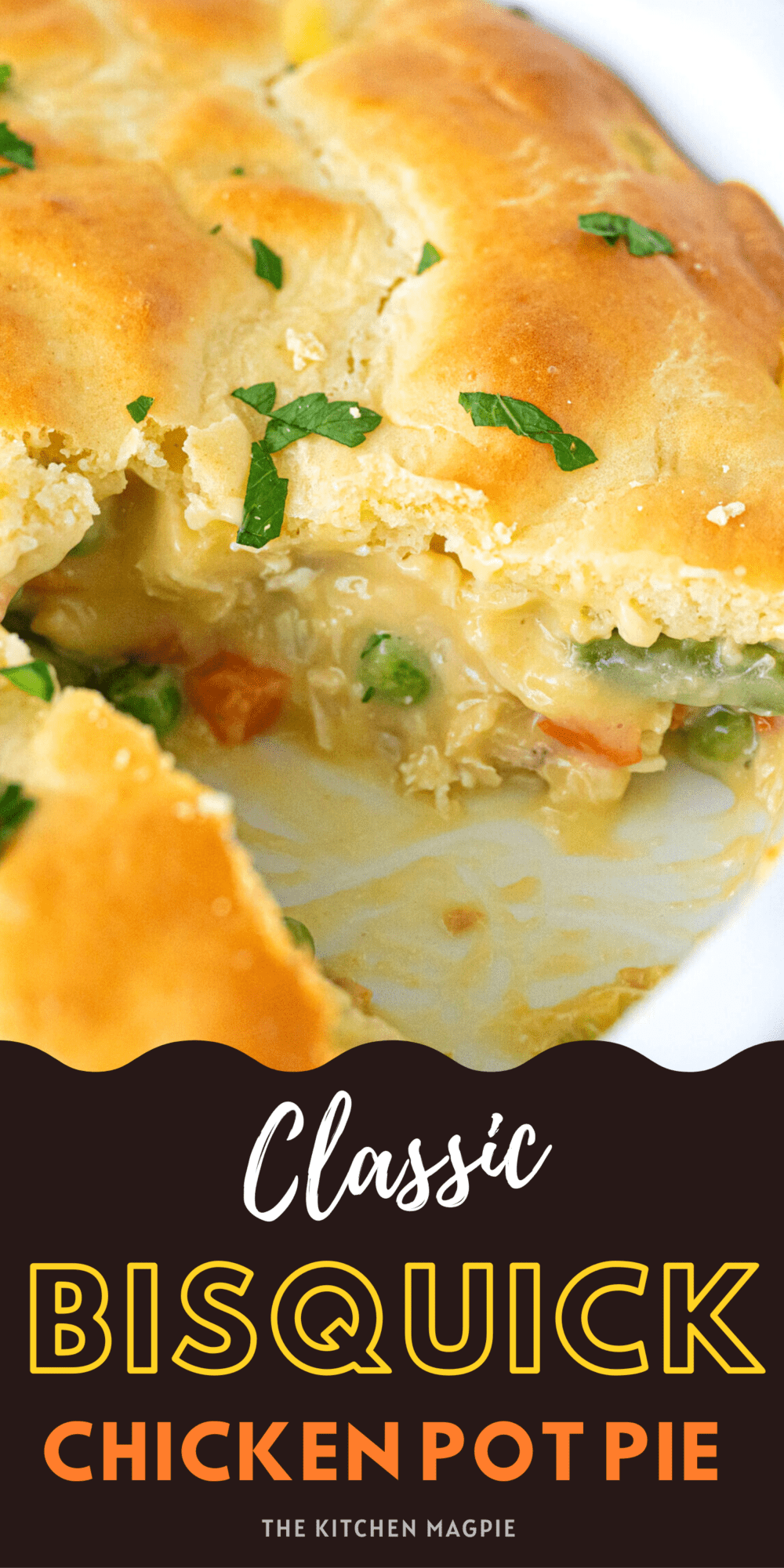 The classic recipe for Bisquick™ Chicken Pot Pie that has been around since the 60's! This is a great cheater recipe for when you don't have time for a from scratch pot pie!