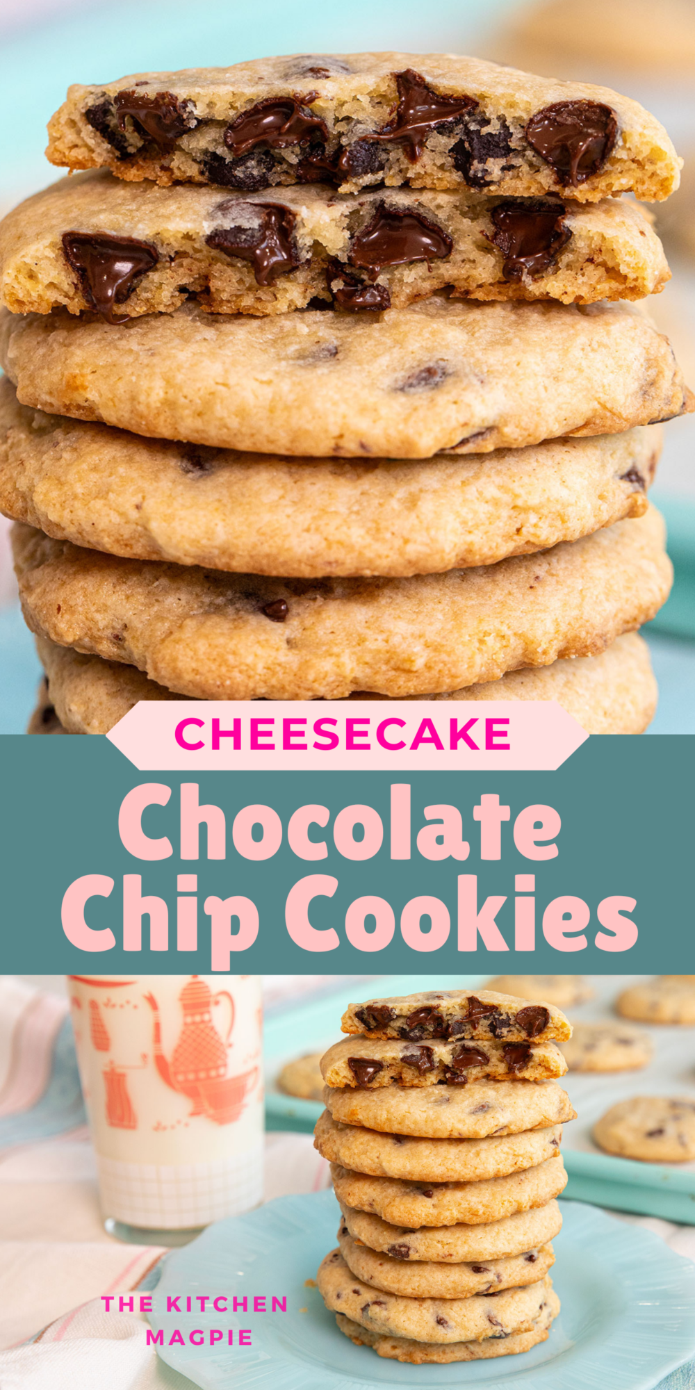 Cream cheese makes these cookies soft and chewy and gives these chocolate chip cookies a rich, tangy taste that you will love!