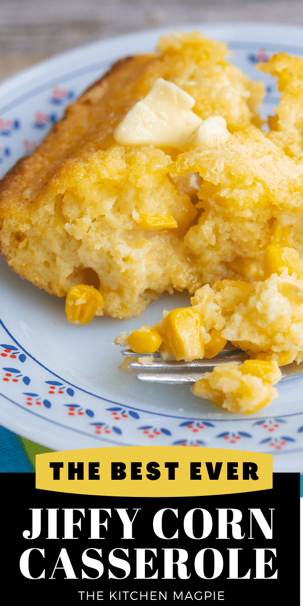 How to make the best Jiffy corn casserole around with Jiffy corn muffin mix. Crispy, buttery brown cornbread edges with a soft corn casserole middle makes this literally the BEST corn casserole ever!