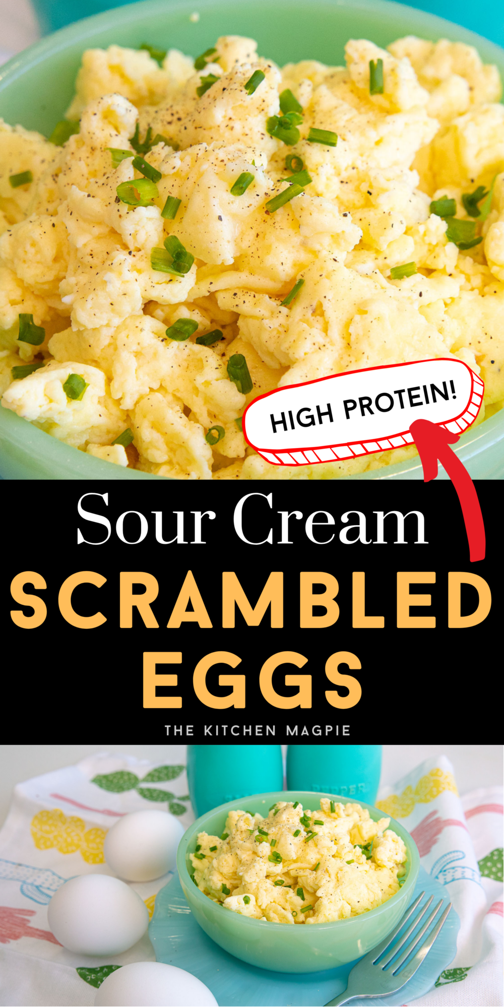 Try making scrambled eggs with some sour cream to change up your morning routine! Sour cream adds moisture and a delicious tang to your favorite quick breakfast!